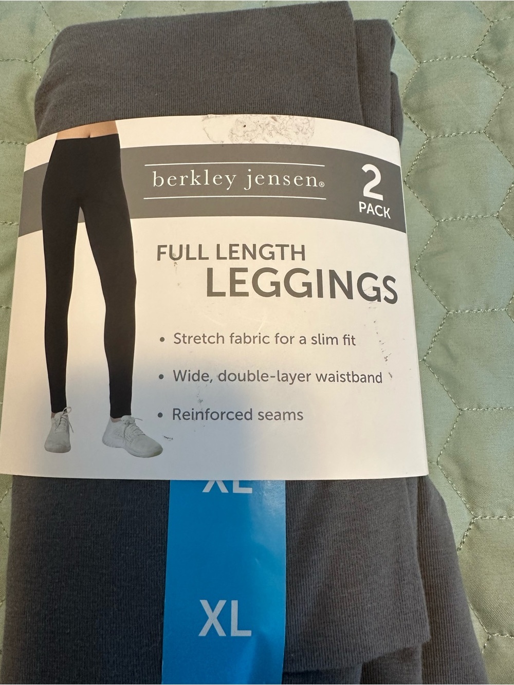 Women’s  Full Length Gray Leggings - 2 Pack